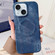 iPhone 15 Plus Denim MagSafe Magnetic PC + PU Phone Case - Dark Blue
