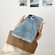 iPhone 15 Plus Denim MagSafe Magnetic PC + PU Phone Case - Dark Blue