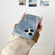 iPhone 15 Plus Denim MagSafe Magnetic PC + PU Phone Case - Dark Blue
