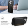 iPhone 15 Plus Denior Cowhide Texture Leather MagSafe Detachable Wallet Phone Case - Black
