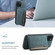 iPhone 15 Plus Denior D13 Retro Texture Leather MagSafe Card Bag Phone Case - Blue