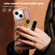 iPhone 15 Plus Diamond Horizontal Card Bag Leather Phone Case - Rose Gold
