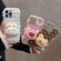 iPhone 15 Plus Doll Plush PU Hybrid PC Phone Case - White