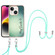 iPhone 15 Plus Electroplating Dual-side IMD Phone Case with Lanyard - Smile