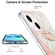 iPhone 15 Plus Electroplating Splicing Marble Pattern IMD TPU Shockproof Case with Ring Holder - Pink White