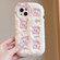 iPhone 15 Plus Embroidered Plush TPU Phone Case - Beige Pink Pig