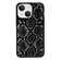 iPhone 15 Plus Exclusive Design Style PC Full Coverage Pattern Phone Case - Black Python Texture
