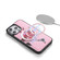 iPhone 15 Plus Flower Multi-functional Crossbody Zipper Wallet MagSafe Leather Phone Case - Pink