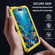 iPhone 15 Plus Four-proof Metal Hybrid Silicone Phone Case - Yellow