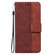 iPhone 15 Plus Geometric Embossed Leather Phone Case - Brown