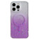 iPhone 15 Plus Glitter MagSafe Hybrid Clear TPU Phone Case - Purple