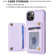 iPhone 15 Plus Grid Card Slot Holder Phone Case - Light Purple