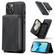 iPhone 15 Plus JEEHOOD Magnetic Zipper Wallet Leather Phone Case - Black