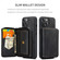 iPhone 15 Plus JEEHOOD Magnetic Zipper Wallet Leather Phone Case - Black