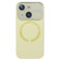 iPhone 15 Plus Large Window Acrylic Glass Lens MagSafe Silicone Phone Case - Cream Yellow