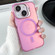 iPhone 15 Plus Lens Holder MagSafe PC Hybrid TPU Phone Case - Pink