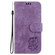 iPhone 15 Plus Little Tiger Embossed Leather Phone Case - Purple