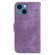 iPhone 15 Plus Little Tiger Embossed Leather Phone Case - Purple