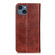 iPhone 15 Plus Magnetic Crazy Horse Texture Horizontal Flip Leather Phone Case - Brown