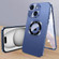 iPhone 15 Plus Magnetic HD Tempered Glass Phone Case - Dark Blue