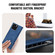 iPhone 15 Plus Magnetic Napa Texture Leather Phone Case with Holder - Blue