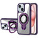 iPhone 15 Plus MagSafe Acrylic Hybrid TPU Phone Case with Holder - Purple