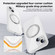 iPhone 15 Plus MagSafe Holder PC Hybrid TPU Phone Case - Transparent White