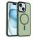iPhone 15 Plus MagSafe Magnetic Skin Feel Frosted Phone Case - Dark Green