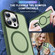iPhone 15 Plus MagSafe Magnetic Skin Feel Frosted Phone Case - Dark Green