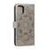 iPhone 15 Plus Mandala Embossing Pattern Horizontal Flip Leather Phone Case - Gray