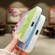 iPhone 15 Plus Multicolor Gradient Glitter Sequin MagSafe TPU Phone Case - Pink+Green