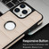 iPhone 15 Plus Piano Key Hollow Cutout PU Phone Case - Apricot