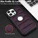 iPhone 15 Plus Piano Key Hollow Cutout PU Phone Case - Dark Purple
