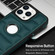 iPhone 15 Plus Piano Key Hollow Cutout PU Phone Case - Green