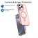 iPhone 15 Plus Plating Gradient Discolor MagSafe Phone Case with Holder - Blue