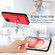 iPhone 15 Plus R20 Ring Card Holder Phone Case - Red