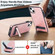 iPhone 15 Plus Retro Leather Invisible Stand MagSafe Phone Case - Rose Gold