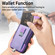 iPhone 15 Plus Retro Magsafe Cross Leather Pull-Out Card Bag Back Phone Case - Purple