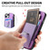 iPhone 15 Plus Retro Magsafe Cross Leather Pull-Out Card Bag Back Phone Case - Purple