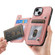iPhone 15 Plus Retro MagSafe Zipper Wallet Card Bag Back Phone Case - Pink