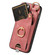 iPhone 15 Plus Retro Skin-feel Ring Card Bag Phone Case with Hang Loop - Pink