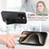 iPhone 15 Plus Retro Wristband Holder Leather Back Phone Case - Black