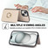 iPhone 15 Plus RFID Anti-theft Card Ring Holder Phone Case - White
