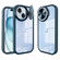 iPhone 15 Plus Round Camshield TPU Hybrid PC Phone Case - Blue