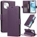 iPhone 15 Plus Side Buckle RFID Anti-theft Leather Phone Case - Dark Purple