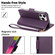 iPhone 15 Plus Side Buckle RFID Anti-theft Leather Phone Case - Dark Purple