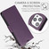 iPhone 15 Plus Side Buckle RFID Anti-theft Leather Phone Case - Dark Purple