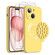 iPhone 15 Plus Silicone Suction Cup MagSafe Phone Case with Screen Film - Yellow