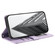 iPhone 15 Plus Simple 6-Card Wallet Leather Phone Case - Purple