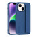 iPhone 15 Plus Skin Elastic Wrist Grip Back Cover Phone Case - Navy Blue
